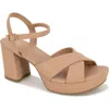 Kenneth Cole Reaction Women's Reeva Criss-cross Platform Dress Sandals In Tan