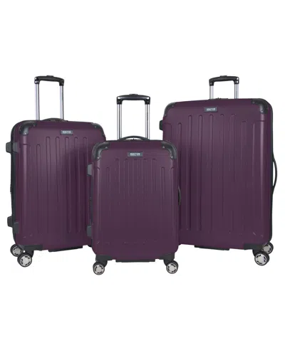 Kenneth Cole Reaction Renegade 3-pc. Hardside Expandable Spinner Luggage Set In Midnight Plum