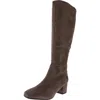 Kenneth Cole Reaction Rida Stretch Boot Womens Faux Suede Cushioned Footbed Knee-high Boots In Multi