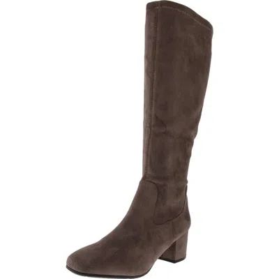 Kenneth Cole Reaction Rida Stretch Boot Womens Faux Suede Cushioned Footbed Knee-high Boots In Multi