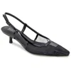 Kenneth Cole Reaction Rl24mgm01 Womens Faux Leather Trim Mesh Slingback Heels In Multi