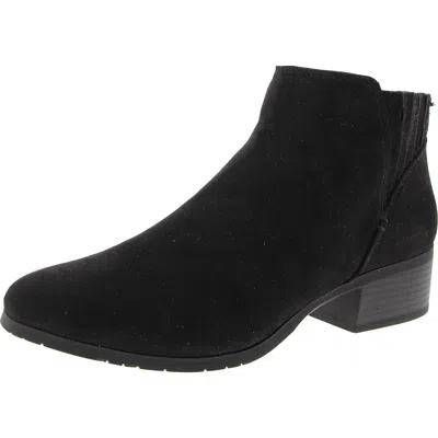 Kenneth Cole Reaction Shea Womens Zipper Faux Suede Ankle Boots In Black