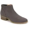 Kenneth Cole Reaction Shea Womens Zipper Faux Suede Ankle Boots In Grey