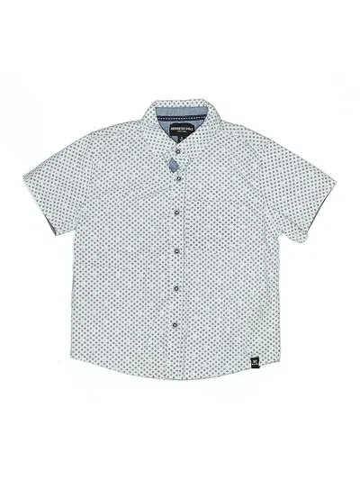 Pre-owned Kenneth Cole Reaction Kids' Short Sleeve Button Down Shirt In Blue