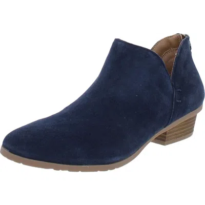 Kenneth Cole Reaction Side Way Womens Block Heel Booties In Blue
