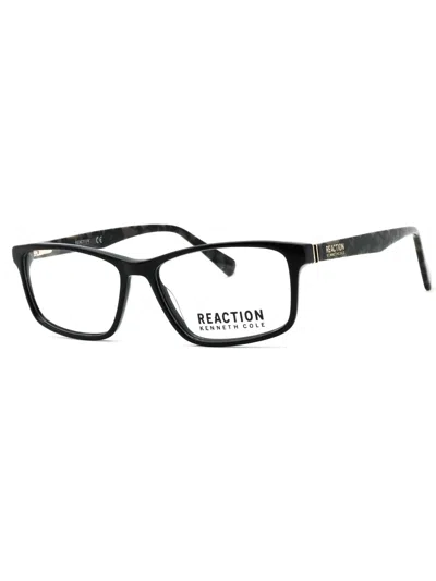 Kenneth Cole Reaction Sleek Rectangular Eyeglasses For Men - Kc0886 In Black