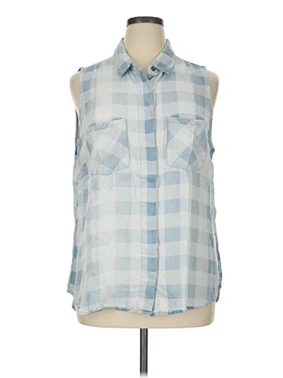 Pre-owned Kenneth Cole Reaction Sleeveless Button Down Shirt In Blue