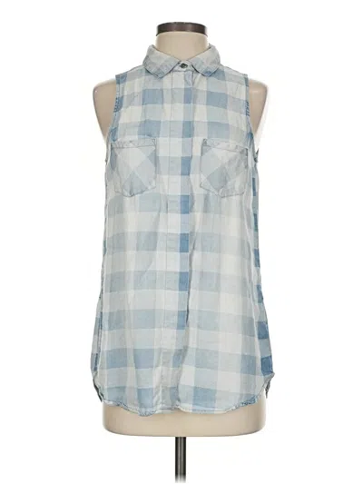 Pre-owned Kenneth Cole Reaction Sleeveless Button Down Shirt In Blue
