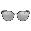 Kenneth Cole Reaction Smoke Mirror Round Unisex Sunglasses Kc2835 01c 63 In Multi