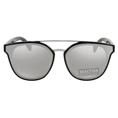 Kenneth Cole Reaction Smoke Mirror Round Unisex Sunglasses Kc2835 01c 63 In Multi