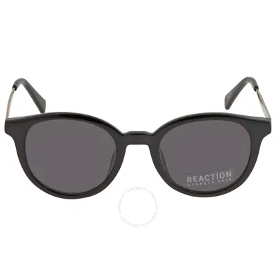Kenneth Cole Reaction Smoke Round Unisex Sunglasses Kc2798 01a 50 In Black