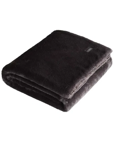 KENNETH COLE REACTION KENNETH COLE REACTION SOLID FLUFFY REVERSIBLE THROW BLANKET