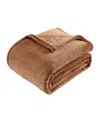 Kenneth Cole Reaction Solid Ultra Soft Plush Fleece Blanket, Full/queen In Ginger Orange