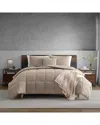 Kenneth Cole Reaction Solid Washed Microfiber Comforter Set In Brown