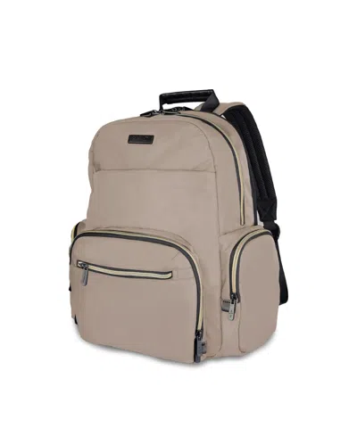 Kenneth Cole Reaction Sophie Women's Silky Nylon 15" Laptop & Tablet Anti-theft Rfid Backpack In Brown
