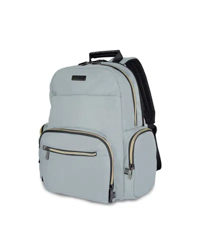 Kenneth Cole Reaction Sophie Women's Silky Nylon 15" Laptop & Tablet Anti-theft Rfid Backpack In Gray