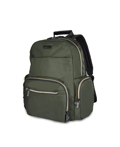 Kenneth Cole Reaction Sophie Women's Silky Nylon 15" Laptop & Tablet Anti-theft Rfid Backpack In Green