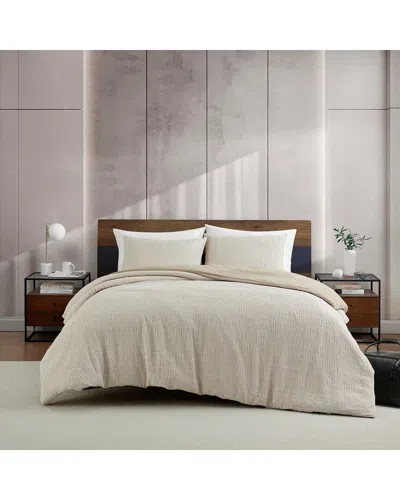 Kenneth Cole Reaction Stitched Gauze Jacquard Duvet Set