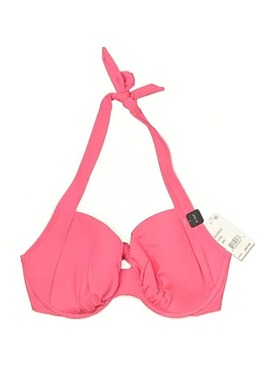 Kenneth Cole Reaction Swimsuit Top Pink Solid Pattern Swimwear