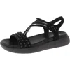 Kenneth Cole Reaction Women's Taryn Asymmetrical Slingback Jeweled Wedge Sandals In Multi