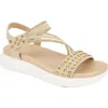 Kenneth Cole Reaction Women's Taryn Asymmetrical Slingback Jeweled Wedge Sandals In Multi
