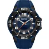 Kenneth Cole Reaction Three Hand Quartz Silicone Strap, 49mm