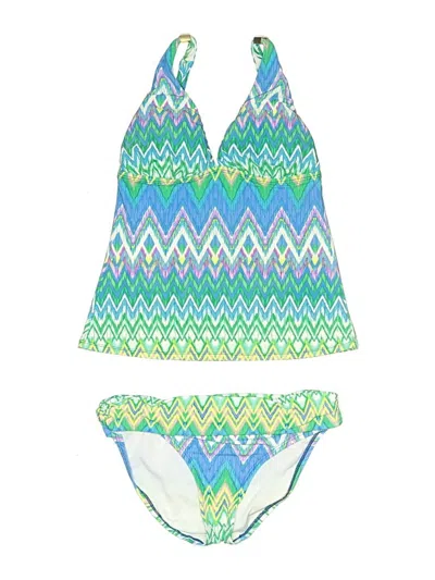 Pre-owned Kenneth Cole Reaction Two Piece Swimsuit In Green