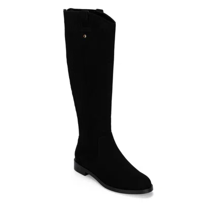 Kenneth Cole Reaction Wind Stretch Boot Womens Boots Knee High Knee-high Boots In Black