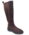 Kenneth Cole Reaction Women's Anabelle Regular Calf Tall Boots In Chocolate Micro