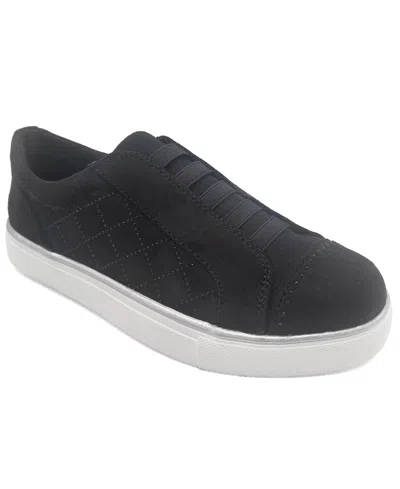 Kenneth Cole Reaction Women's Bonnie Quilt Slip On Sneakers In Black