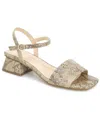 Kenneth Cole Reaction Women's Buena Square Toe Dress Sandals In Light Taupe