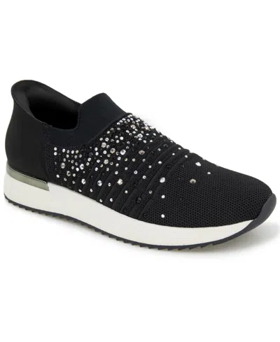 Kenneth Cole Reaction Women's Cameron Ez On Jewel Sneakers In Black