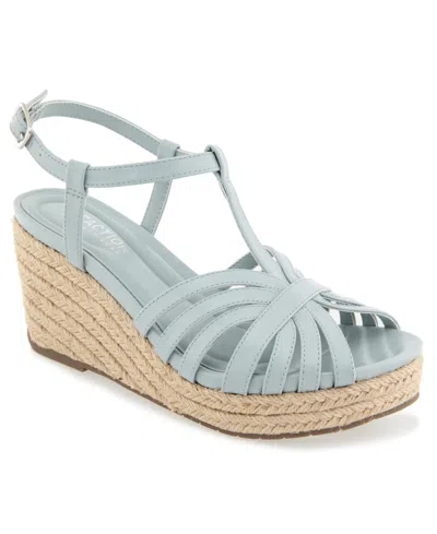 Kenneth Cole Reaction Women's Capi Wedge Sandals In Blue