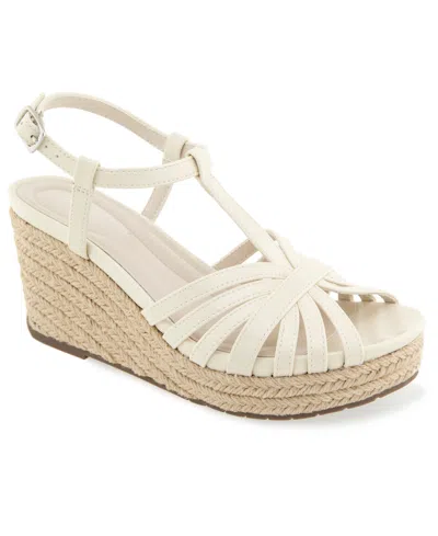 Kenneth Cole Reaction Women's Capi Wedge Sandals In Neutral
