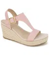 Kenneth Cole Reaction Card Womens Open Toe T-strap Espadrilles In Pink