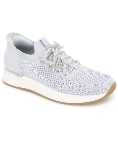 Kenneth Cole Reaction Women's Clancy Ez On Almond Toe Sneakers In Grey
