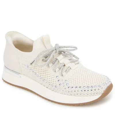 Kenneth Cole Reaction Women's Clancy Ez On Almond Toe Sneakers In Porcelain