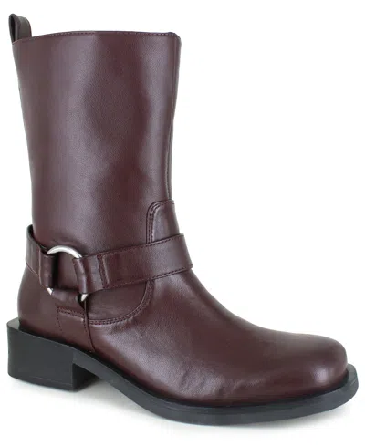 Kenneth Cole Reaction Women's Diona Moto Boots In Brown