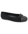 Kenneth Cole Reaction Womens Embellished Faux Suede Ballet Flats In Black