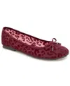 Kenneth Cole Reaction Women's Elstree Mesh Ballet Flats In Burgundy