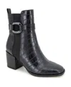 Kenneth Cole Reaction Women's Emerson Block Heel Boots In Black Croco