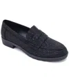 Kenneth Cole Reaction Women's Fern Jewel Slip On Loafers In Black