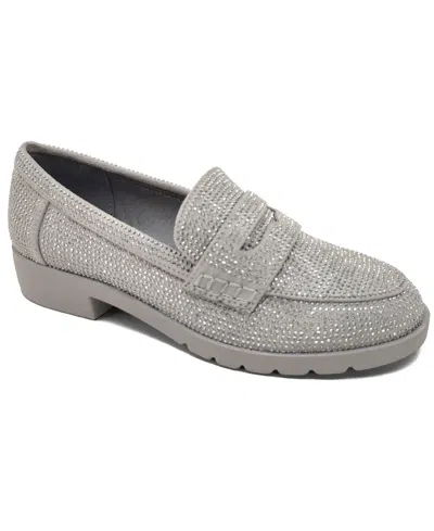 Kenneth Cole Reaction Women's Fern Jewel Slip On Loafers In Satellite