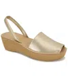 Kenneth Cole Reaction Women's Fine Glass Wedge Sandals In Gold