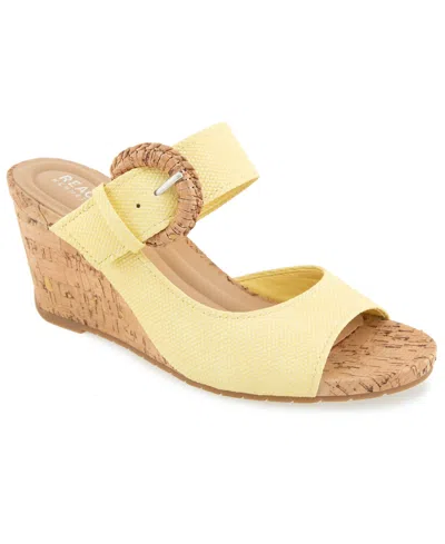Kenneth Cole Reaction Women's Gibbs Wedge Sandals In Yellow