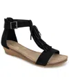 Kenneth Cole Reaction Women's Glytoni Almond Toe Wedge Sandals In Black