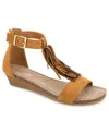 Kenneth Cole Reaction Women's Glytoni Almond Toe Wedge Sandals In Tan