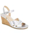 Kenneth Cole Reaction Women's Gomi Wedge Sandals In Silver