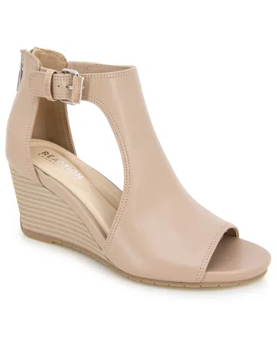 Kenneth Cole Reaction Women's Gracie Wedge Sandals In Chai