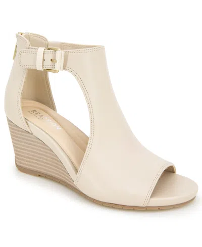 Kenneth Cole Reaction Women's Gracie Wedge Sandals In Ecru